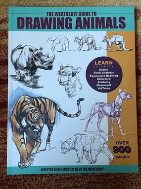 Joe Weatherly Guide to drawing animals art artist reference how to book new